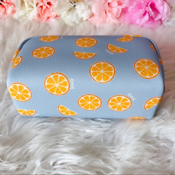 Coach Orange Summer Print Makeup Pouch - Picture 3 of 5